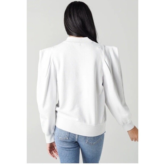 AGOLDE Women’s  Folded Sleeve Sweatshirt Off White Size XS - Picture 3 of 12